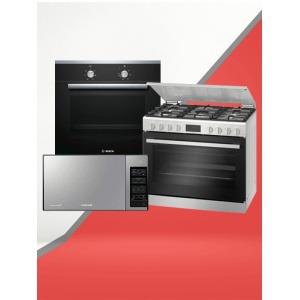 Gas cooker, ovens and microwaves