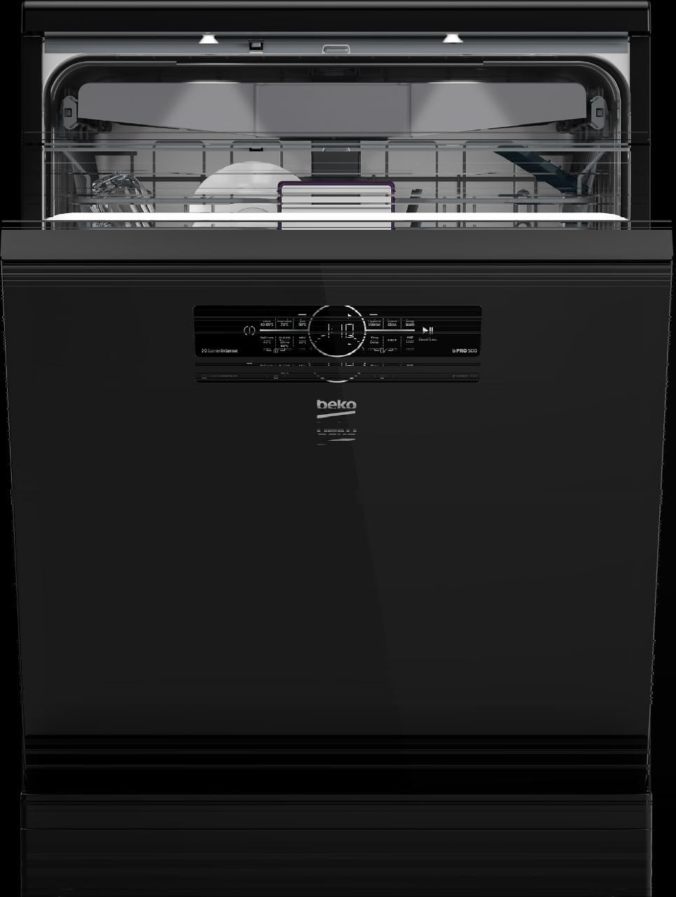 بيكو غسالة أطباق 15 فرد 6 برامج اسود زجاج BDFN36531GB - الصورة 3