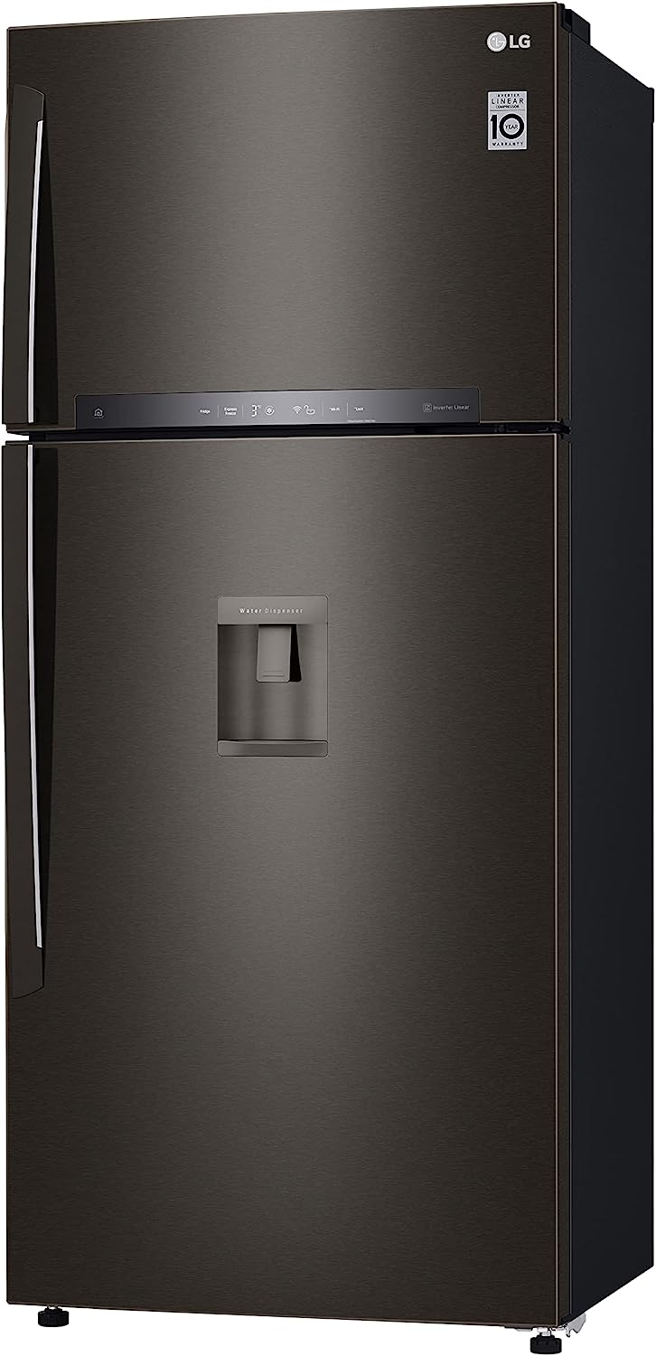 ثلاجه ال جى نوفروست، 500 لتر، بموتور انفرتر ، اسود - GN-F722HXHL - الصورة 2