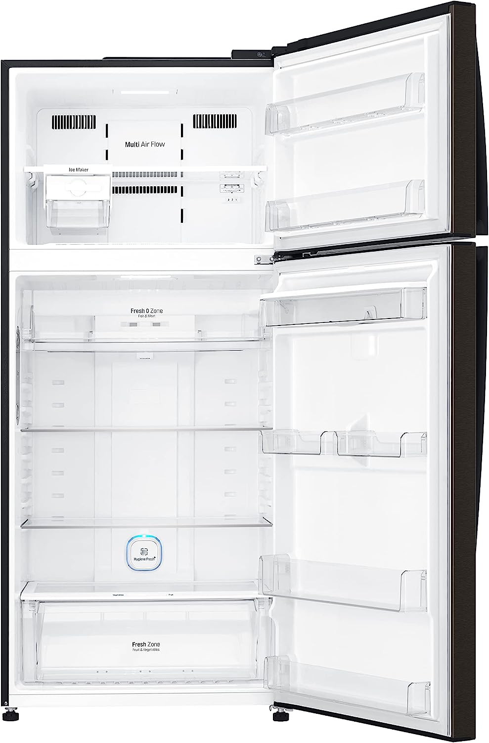 ثلاجه ال جى نوفروست، 500 لتر، بموتور انفرتر ، اسود - GN-F722HXHL - الصورة 4