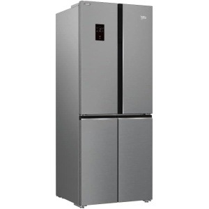 بيكو ثلاجة 480 لتر سايد باى سايد نوفروست ديجيتال فريزر سفلي لون استانليس GNE480E20ZXPH