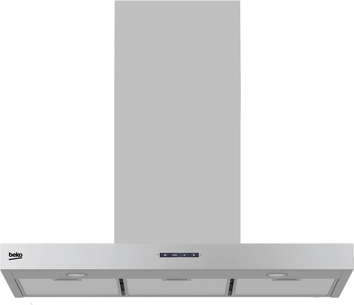 Beko Kitchen Hood with Chimney 90 centimeters - Silver - HCB91731BHXE