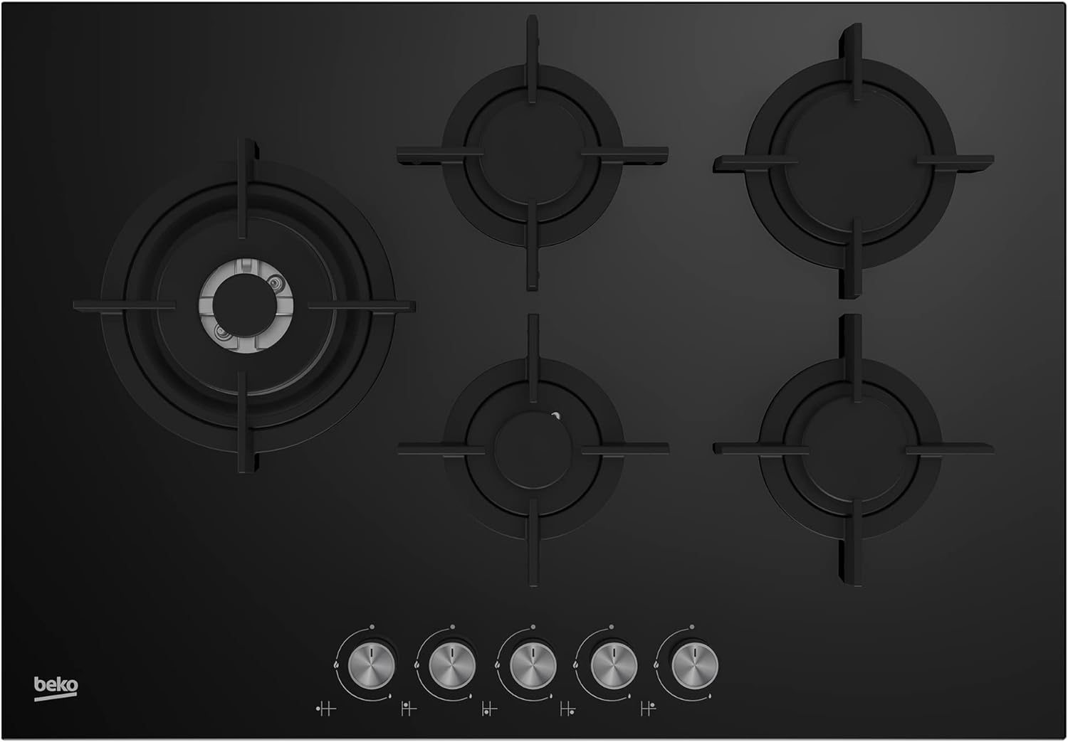 Beko HILW 75222 S Gas hob 75 cm - crystal 4 burners 1 wok