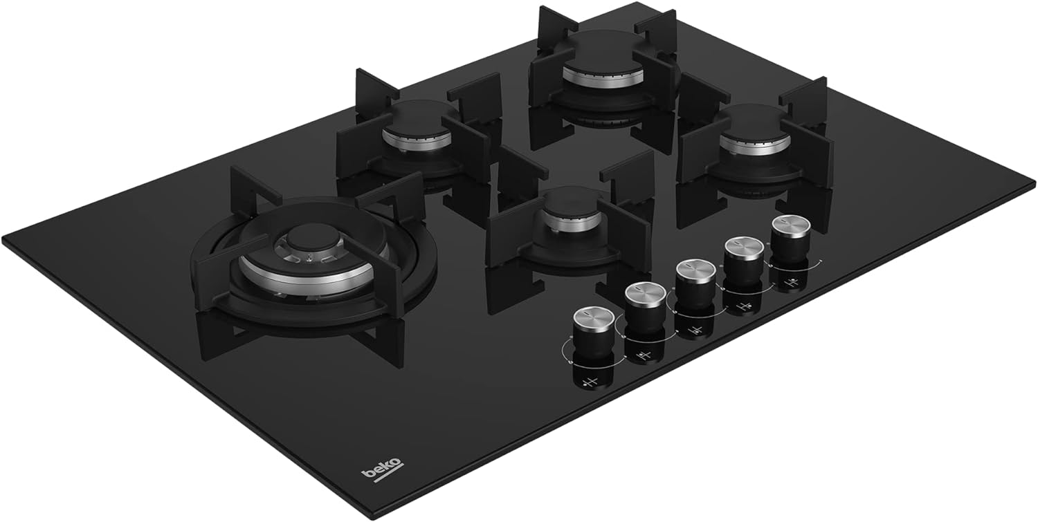 Beko HILW 75222 S Gas hob 75 cm - crystal 4 burners 1 wok - Image 2