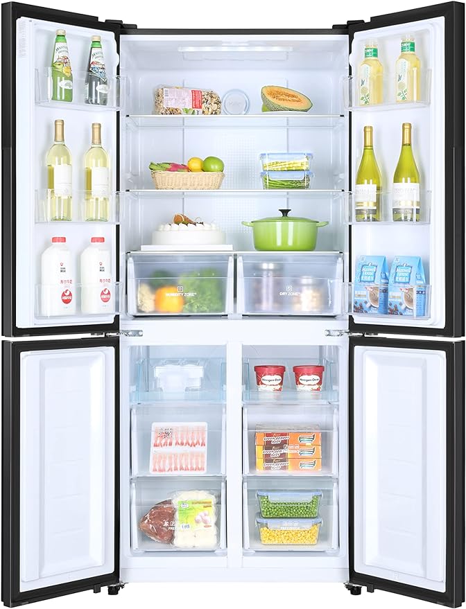 ثلاجة هاير نوفروست، 512 لتر، اسود - HRF-530TDBG - الصورة 3