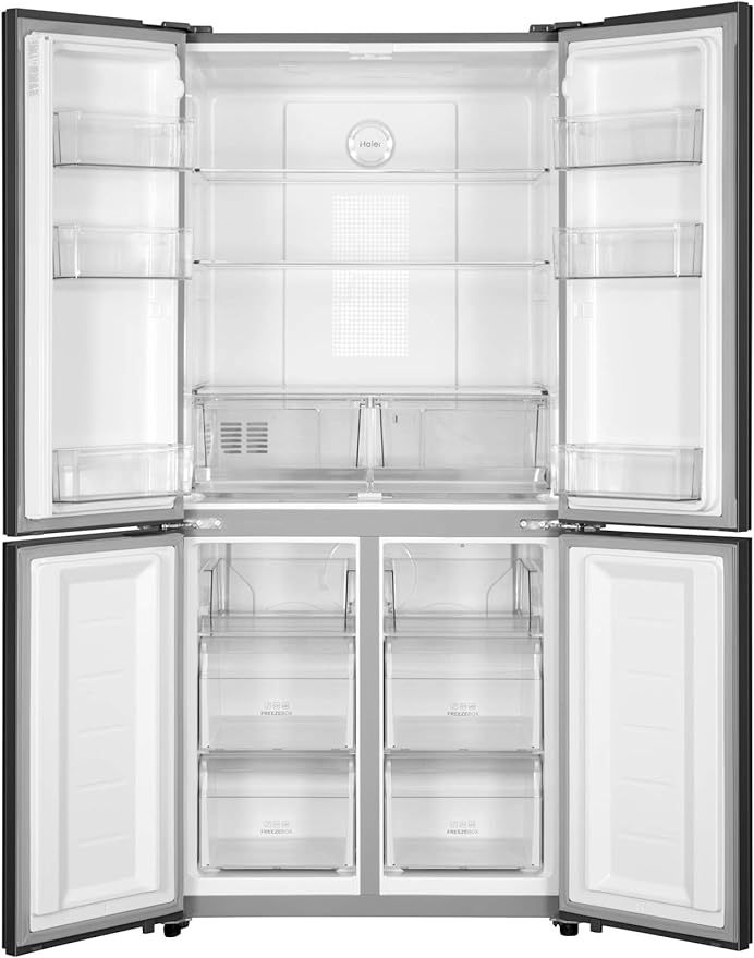 ثلاجة هاير 4 ابواب (فريزر سفلي) سعة 550 لتر -نو فروست-انفرتر ، اسودHRF-565 TDBG - الصورة 2