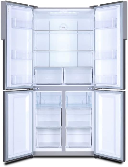 ثلاجة هاير 4 ابواب (فريزر سفلي) سعة 550 لتر -نو فروست-انفرتر ، فضى HRF-565 TDBG - الصورة 2