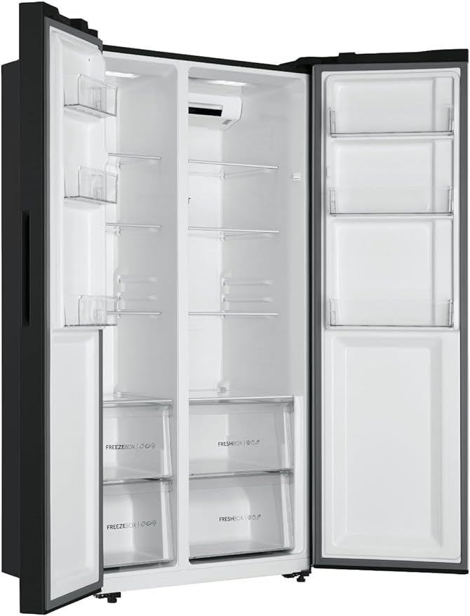 ثلاجة نوفروست هاير، 521 لتر، انفرتر، اسود - سايدx سايد HRF-570SDBM - الصورة 4