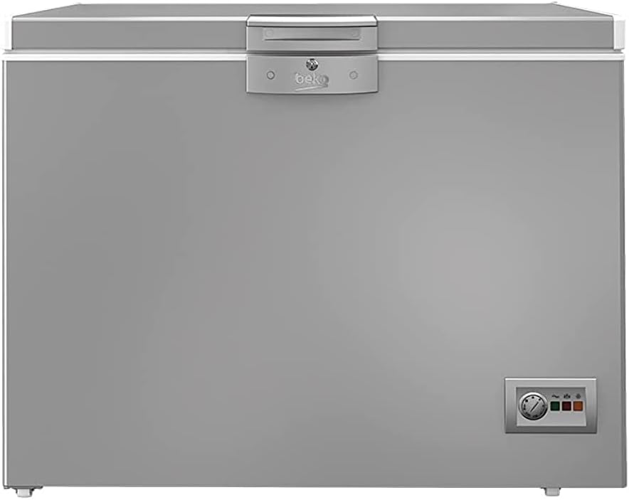 Beko HSA32500S Chest Freezer, 315 Liters - Silver