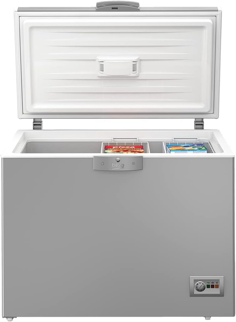 Beko HSA32500S Chest Freezer, 315 Liters - Silver - Image 2