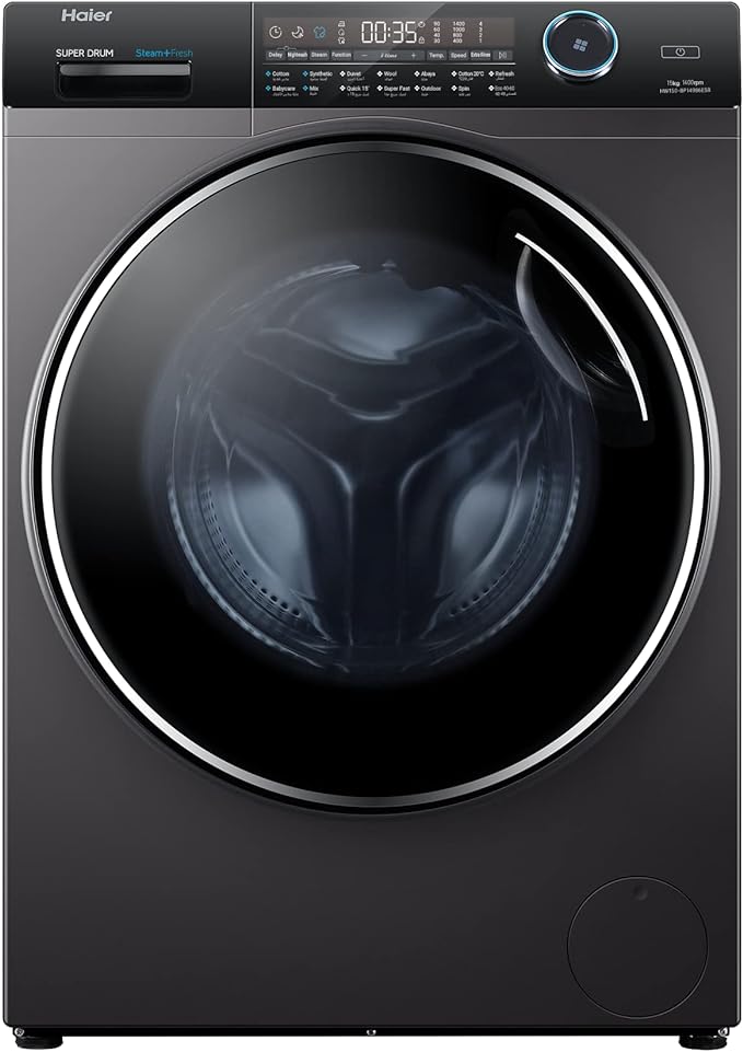 غسالة هاير تحميل امامي 15 كجم، فضي داكن- HW150-BP14986ES8