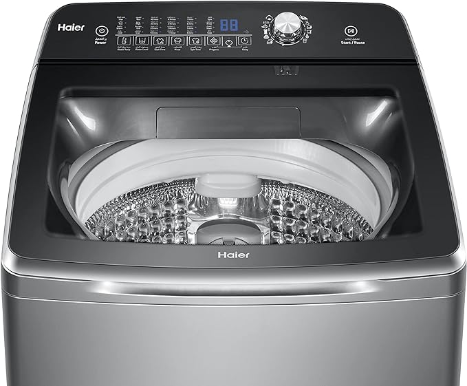 غسالة اوتوماتيك هاير تحميل علوي مع 12 برنامج ، 20 كجم، فضي - HWM200-1678S، 20 كيلوجرام - الصورة 2