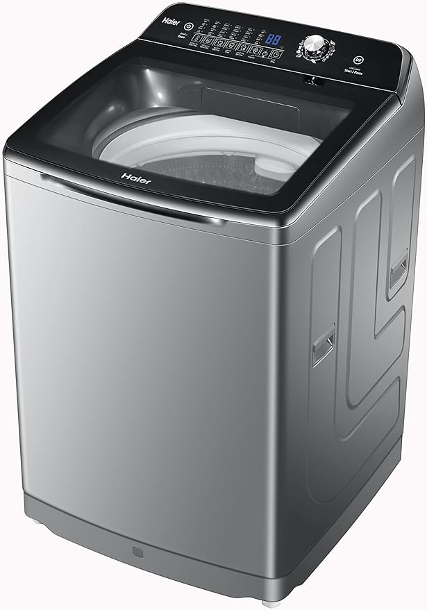 غسالة اوتوماتيك هاير تحميل علوي مع 12 برنامج ، 20 كجم، فضي - HWM200-1678S، 20 كيلوجرام