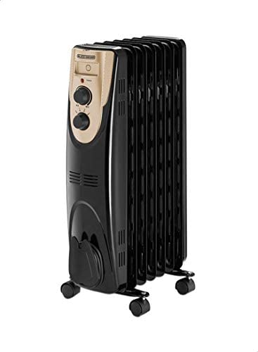 دفاية زيت من بلاك+ديكر OR070D-B9، 9 ريش - 1500 وات - اسود
