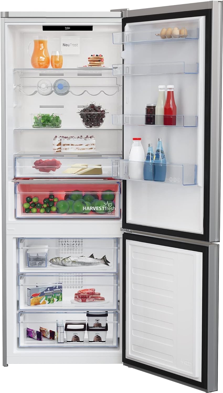 بيكو ثلاجة كومبي 560 لتر نوفروست ديجيتال تاتش اسود زجاج موديل-RCNE560E35ZGB - الصورة 3