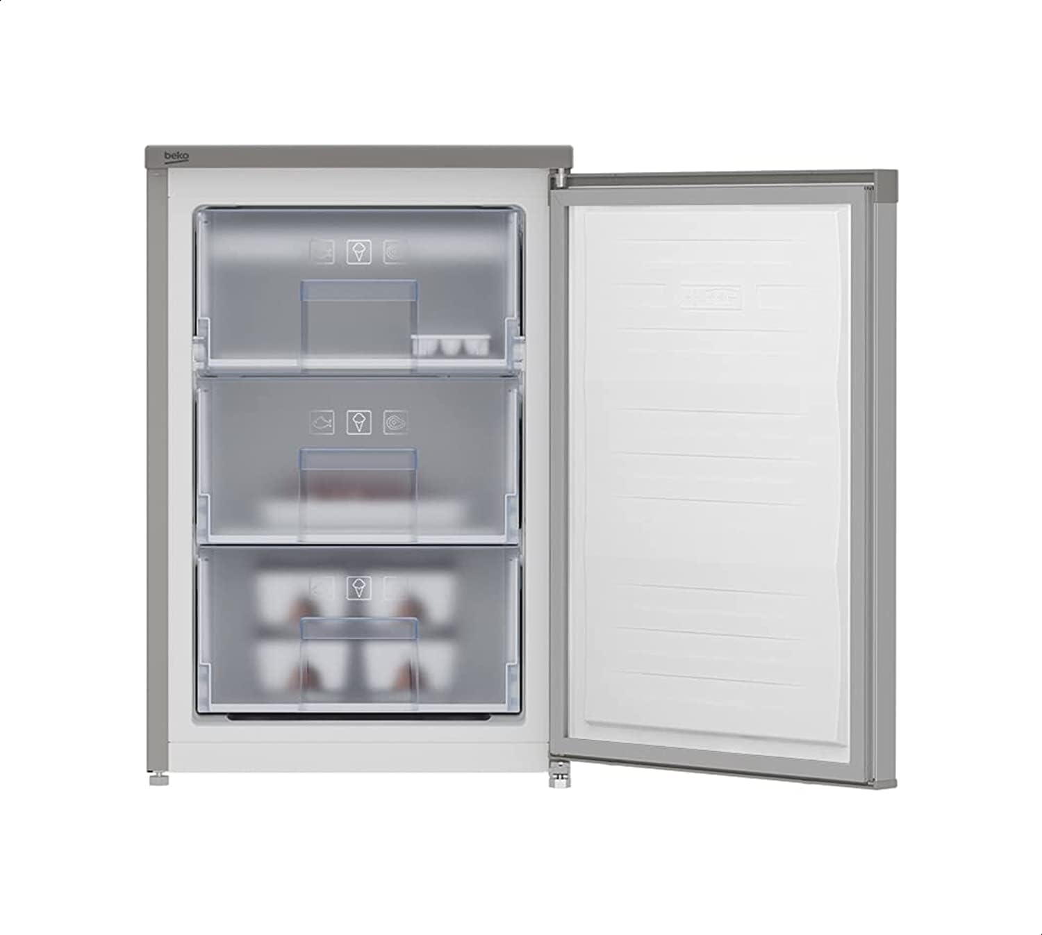 بيكوديب فريزر رأسي ديفروست 3 ادراج RFNE102K20S، 85 لتر - فضي - الصورة 2