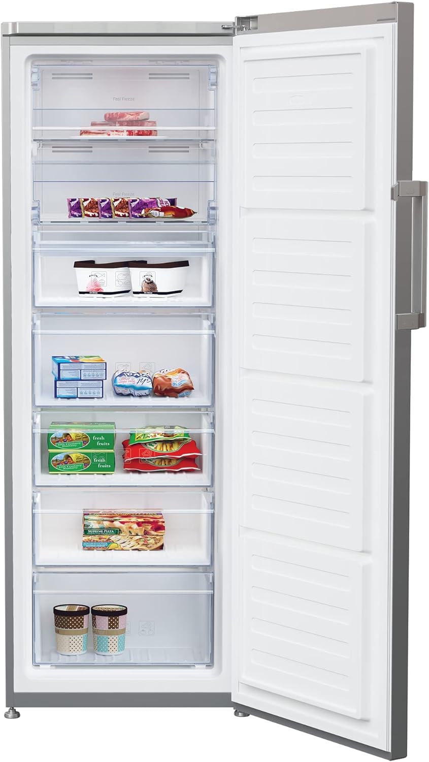 Beko Upright Freezer Beko 7 Drawer Silver RFNE280E13S No Frost - Image 2