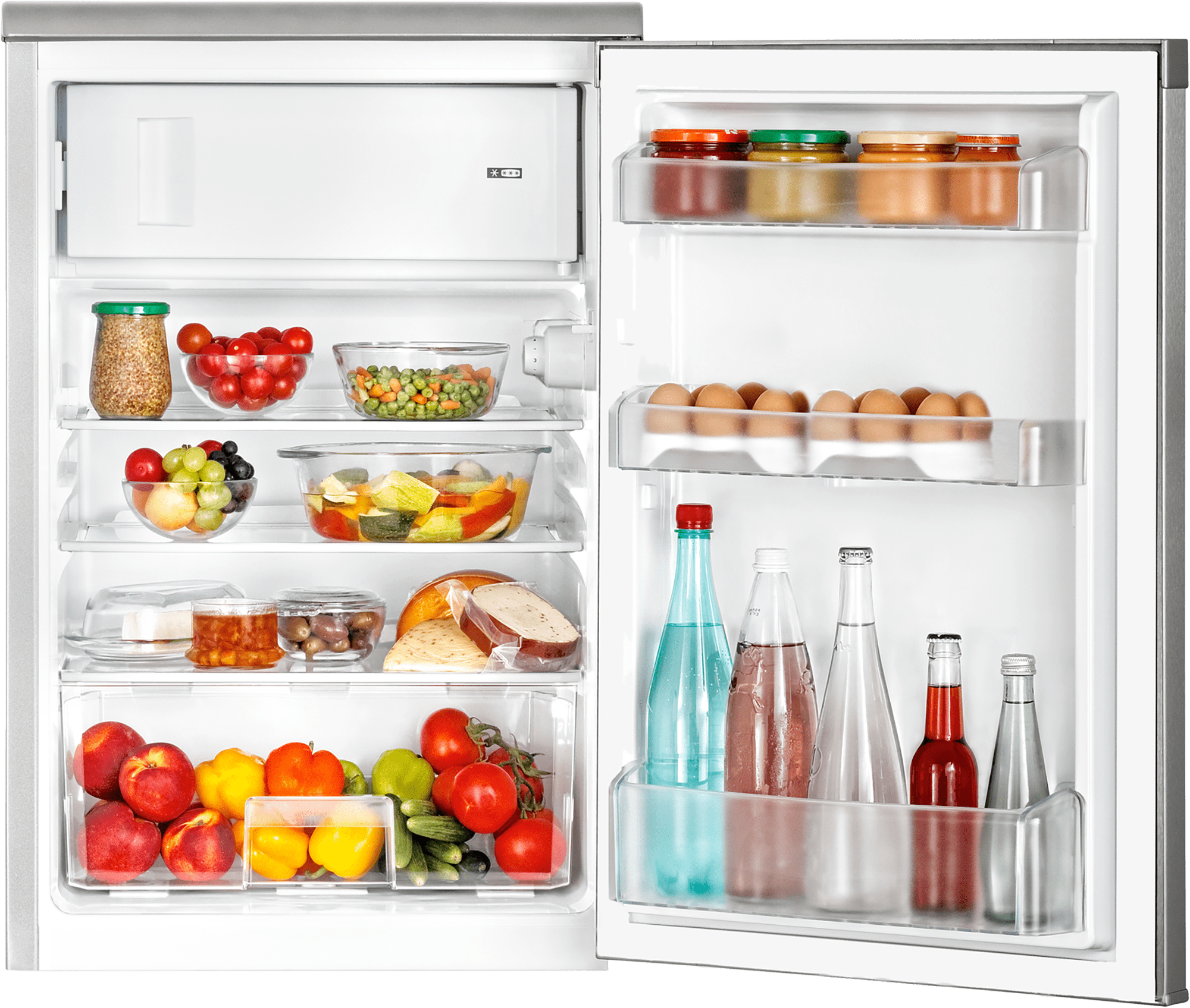 ثلاجة ميني بار 120 لتر من بيكو فضي TSE12340 S - الصورة 2