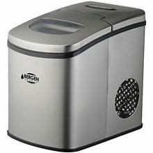 ماكينة صنع ثلج 2 في 1 من بيرجن، ZB-01، فضي معدني