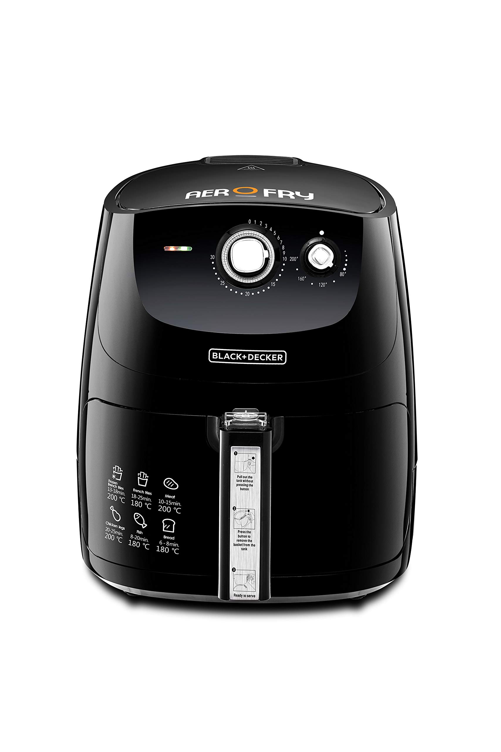 بلاك اند ديكر قلاية بدون زيت ايروفراي Af550-B5، اكس لارج، 5 لتر، 1.2 كجم - اسود