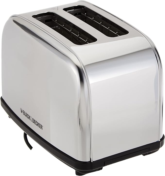 Black & Decker 2 Slice Cool Touch Toaster, Silver - Et222-B5, Stainless Steel Material - Image 6
