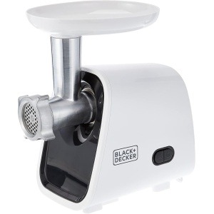Black + Decker 1500 watt meat grinder, white - FM1500-B5