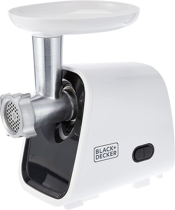 Black + Decker 1500 watt meat grinder, white - FM1500-B5