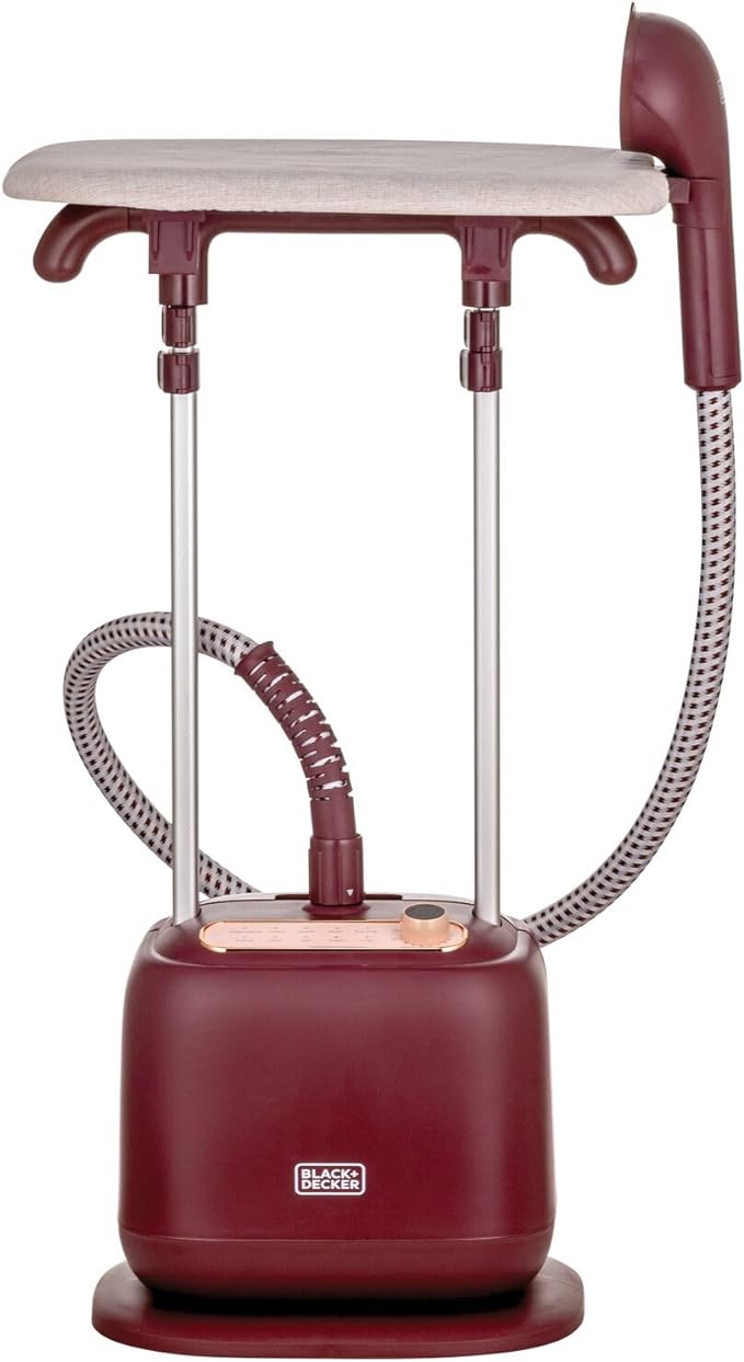 مكواة بخار عمودية ديجيتال للملابس من بلاك+ديكر، عمودين، 2400 وات، 6 مستويات - GSTD2450-B5 - الصورة 4