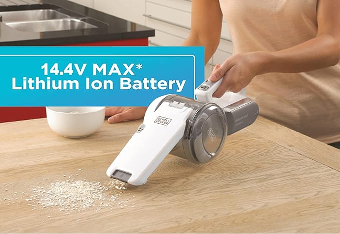 بلاك اند ديكر مكنسة غبار محورية تعمل ببطارية ليثيوم ايون 14.4 فولت صنف 5306 - الصورة 4