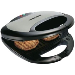بلاك اند ديكر TS2020 صانعة ساندويش وشواية مع شريحتين، 750واط - اسود