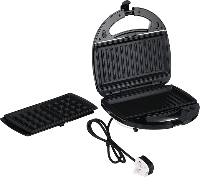 بلاك اند ديكر جهاز صنع الساندويتشات والوافل وشواية 3 فى 1 TS2090-B5، 750 وات - الصورة 3