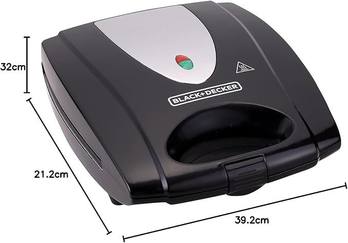 بلاك اند ديكر جهاز صنع الساندويتشات 4 فتحات Ts4080-B5 ، 1400 وات - اسود - الصورة 2