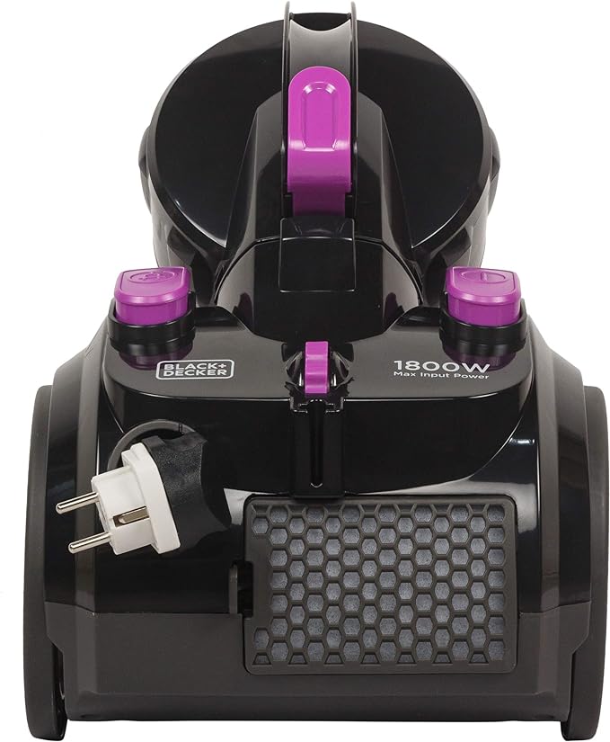بلاك اند ديكر مكنسة كهربائية بدون كيس 1800 وات VM1880، أرجواني - الصورة 4