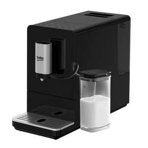 Beko Automatic Coffee Machine, 1350W, with Grinder and Milk Cup, Black - CEG 3194 B