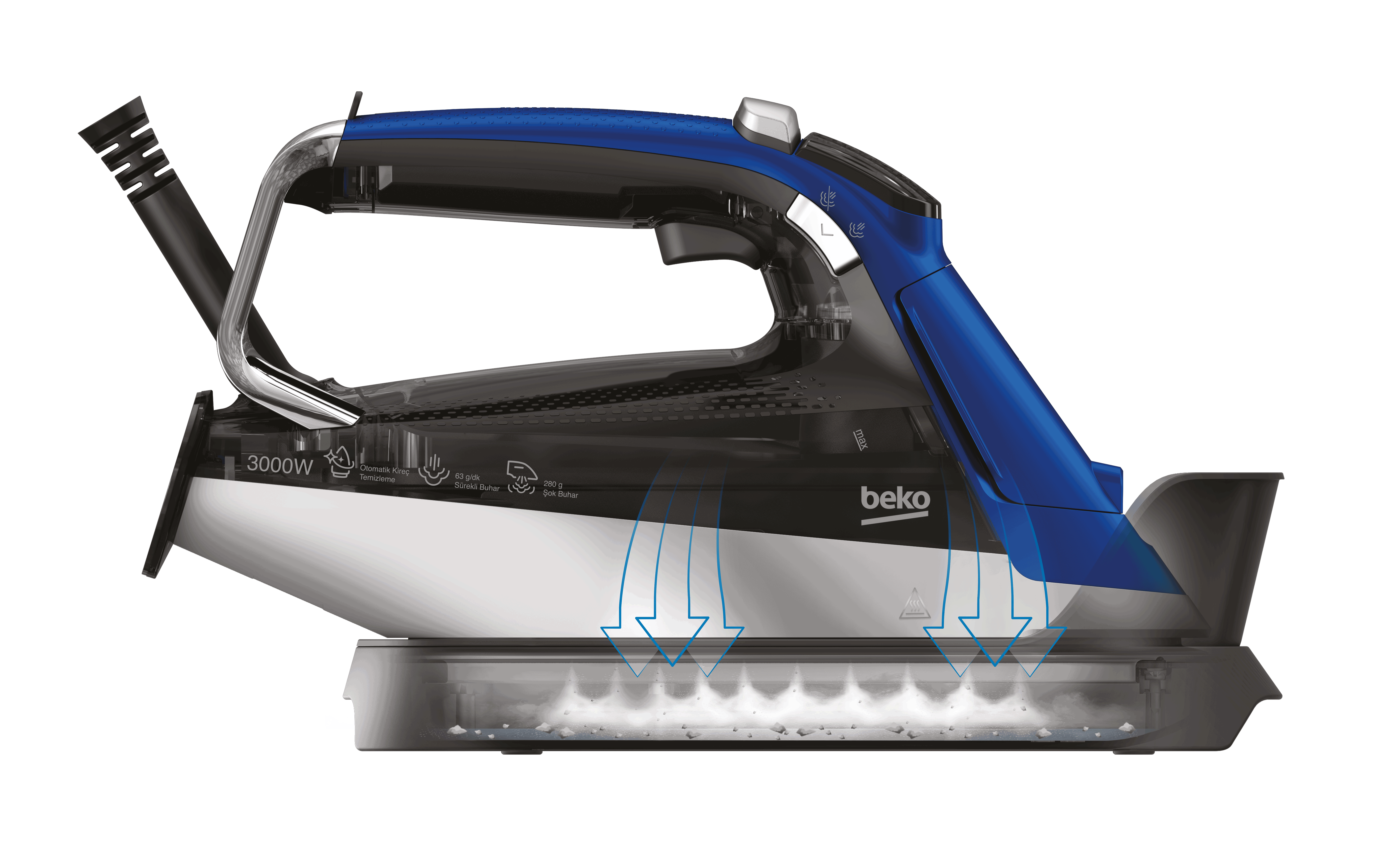 مكواة بخار بيكو، 350 مل، 3000 وات - SPA9130B - الصورة 5