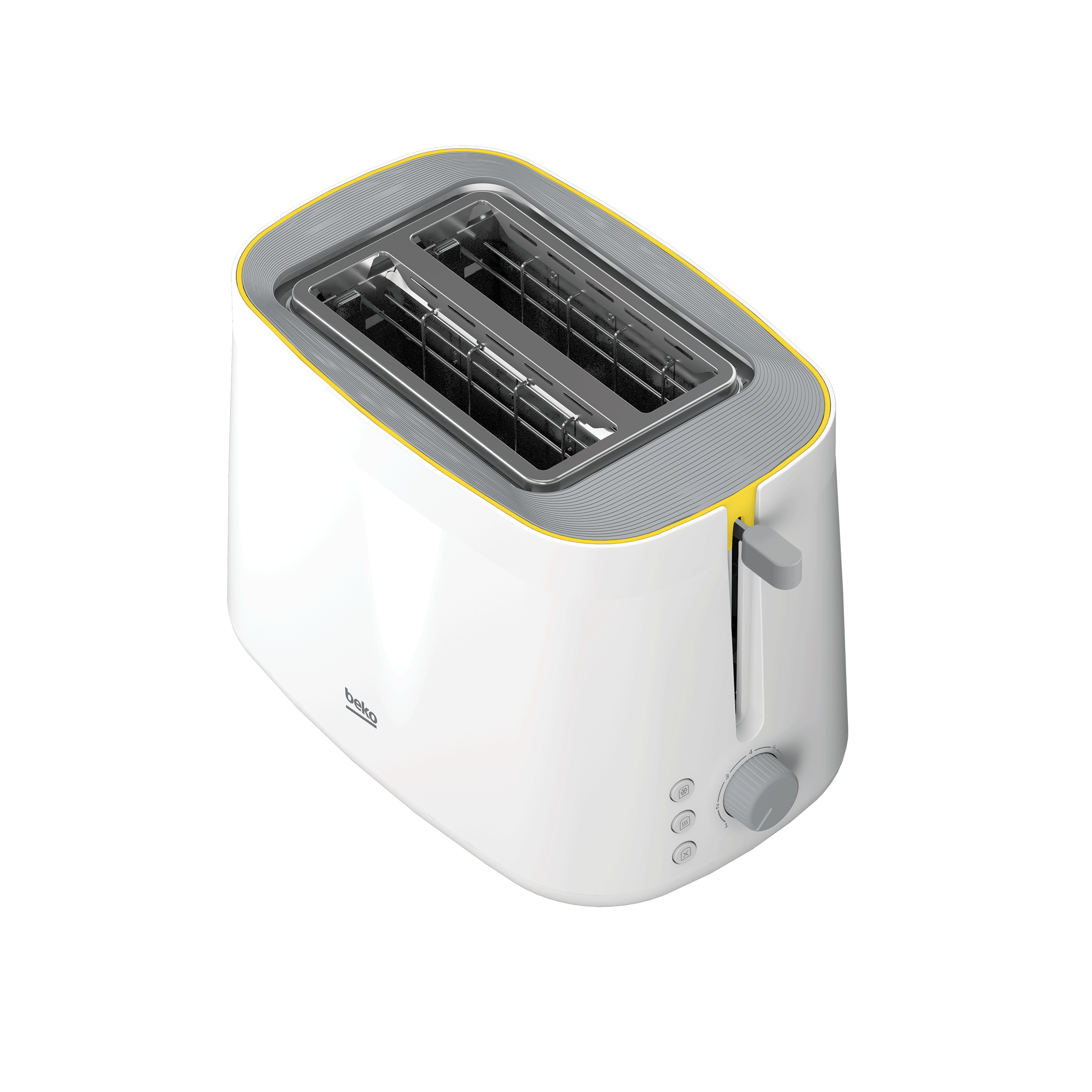 beko Toaster, 2-Slice, 800W, White - TAM4220W - Image 3