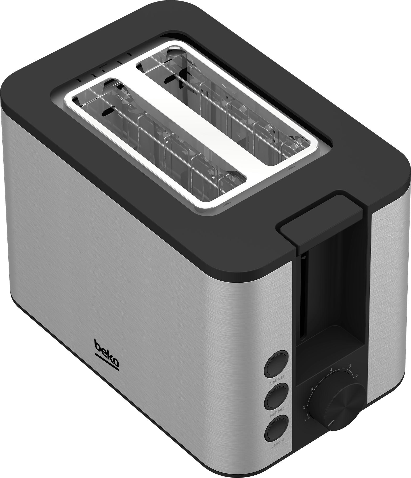 beko Toaster , 950W 2 Chips, Digital Stainless - TAM7321I - Image 3
