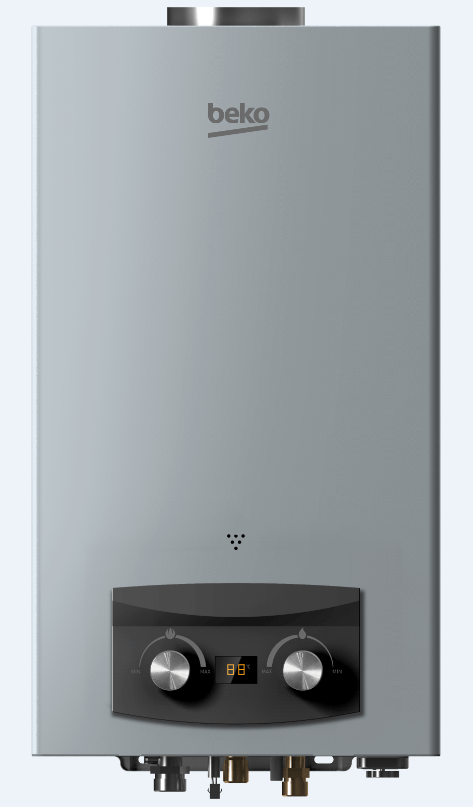 سخان غاز بيكو ديجيتال، 10 لتر، فضي - BGWH10LS