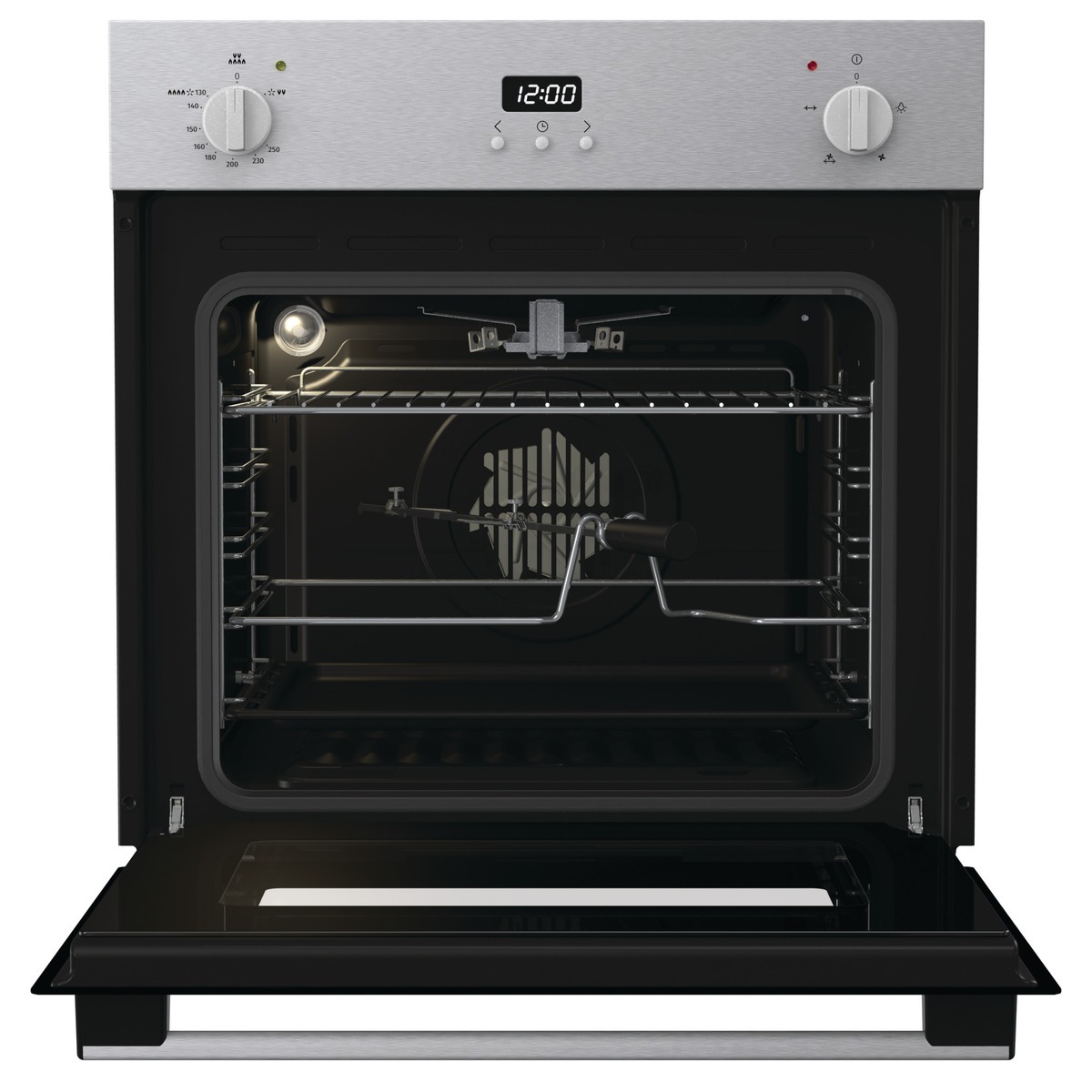 فرن غاز بلت-ان جرونيا ستانلس ستيل 60 سم، تايمر ديجيتال، شوايه ، BOG6632E01X. - الصورة 3
