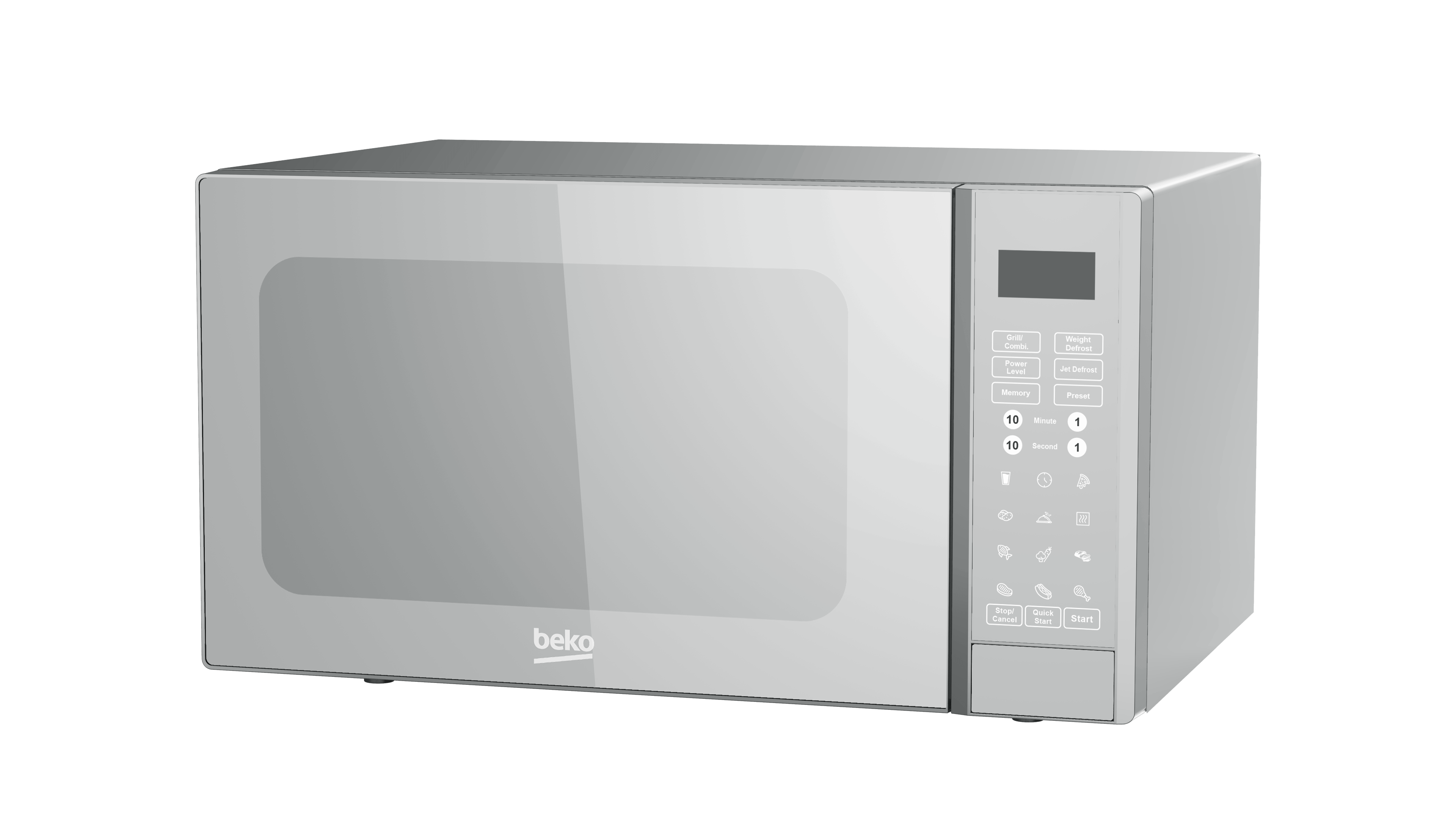ميكروويف بيكو بشواية، 30 لتر، 900 وات، فضي - MGF30330S - الصورة 2