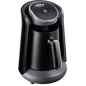 ارزوم اوكا - ماكينة قهوة تركى بـــــ وش منيوا - اسود/فضى - OK004-K