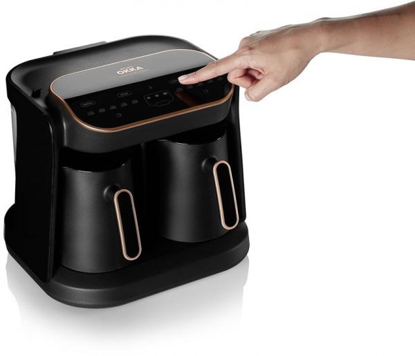 ارزوم اوكا - ماكينة القهوة التركى تاتش اسكرين جرانديوا ديو - نحاسى - OK007 - الصورة 2