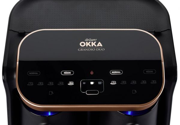 ارزوم اوكا - ماكينة القهوة التركى تاتش اسكرين جرانديوا ديو - نحاسى - OK007 - الصورة 3