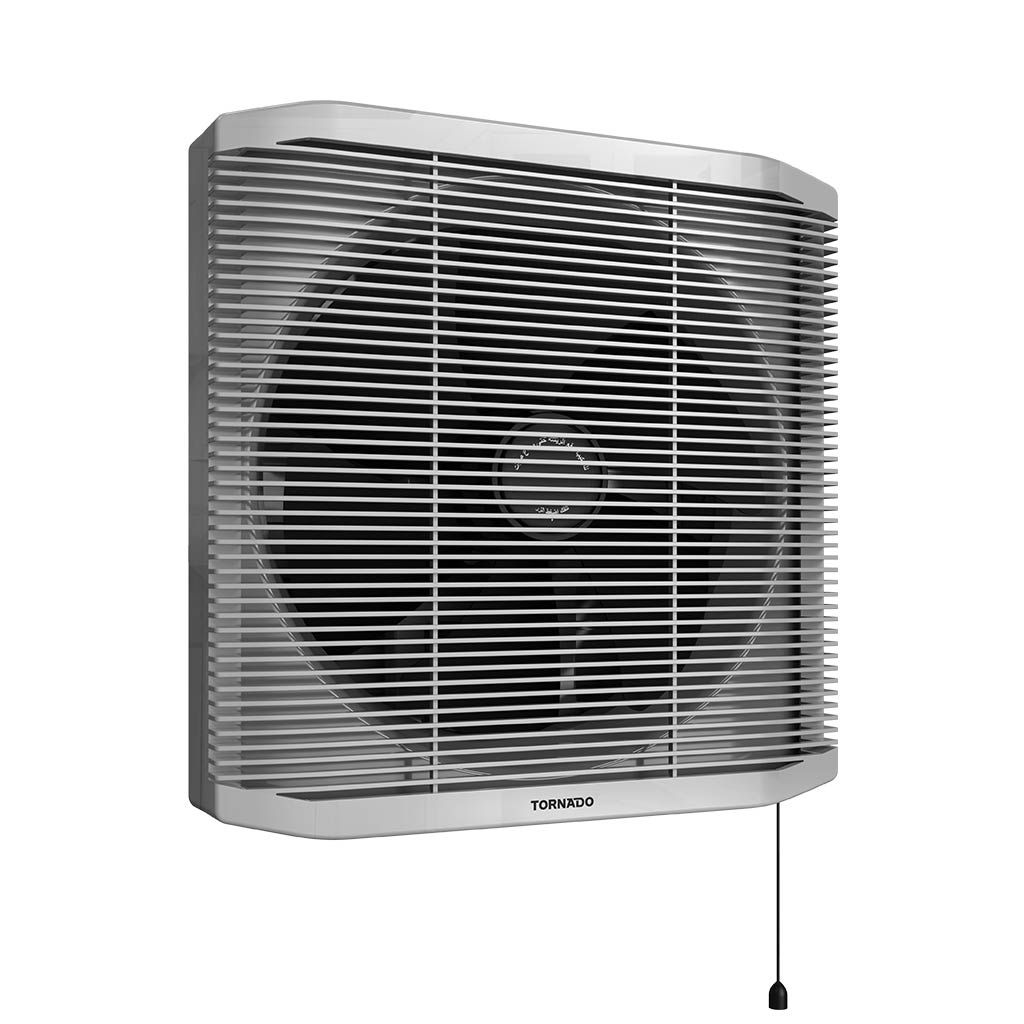 شفاط حمام تورنيدو 30 سم شبكة للحماية والخصوصية أسود × رمادي TVS-30BG - الصورة 2