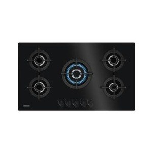 زانوسي بوتاجاز مسطح بيلت ان 5 شعلة حوامل زهر - أمان كامل زجاج أسود غاز - ZGO98520BA