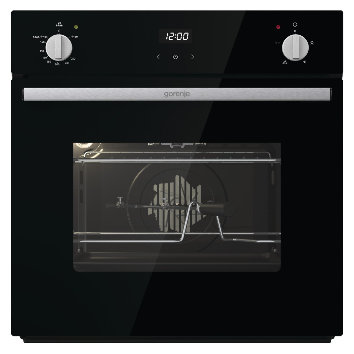 فرن غاز جرونيا بيلت ان ، ٦٠ سم، مع شواية، تحكم باللمس، أقصى درجة حرارة ٢٥٠ درجة مئوية، أسود - BOGX6632E05BG