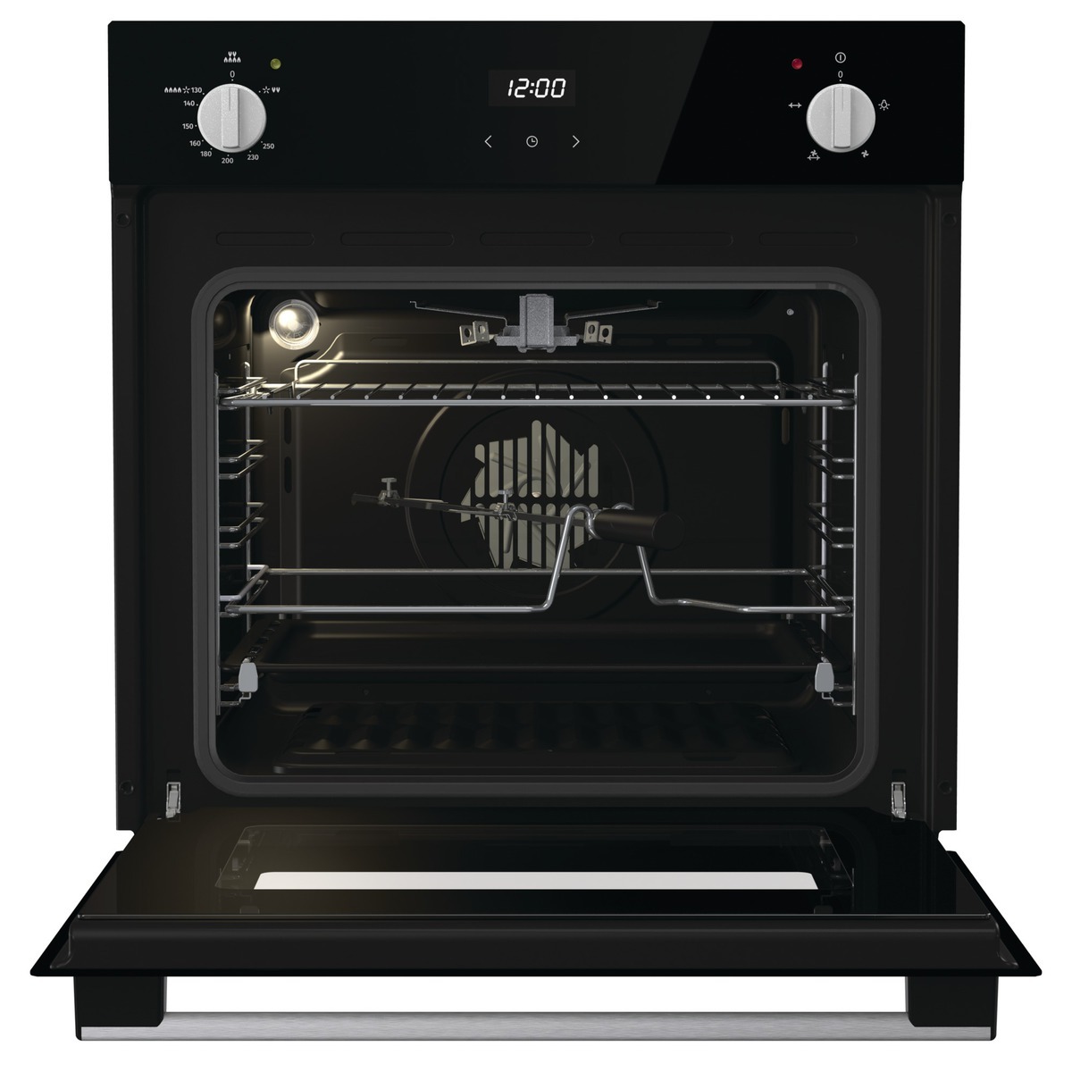 BOGX6632E05BG .فرن غاز بلت-ان جرونيا أسود 60 سم، تايمر ديجيتال للتحكم باللمس شوايه - الصورة 3