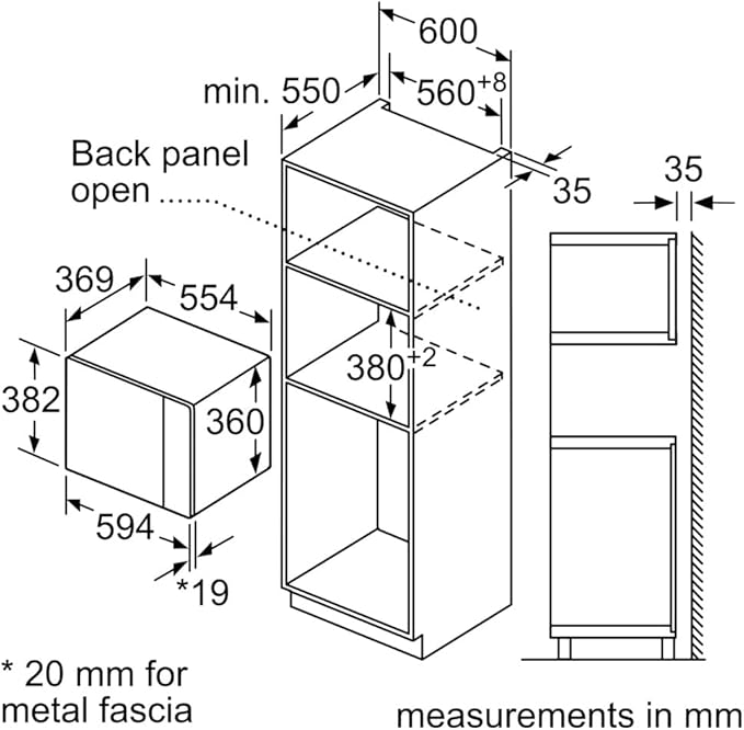 بوش فرن ميكروويف مدمج BFL554MS0 سم 60 ساعة 38 - ستانلس ستيل - الصورة 5