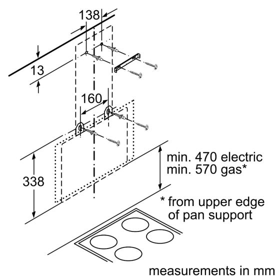 بوش شفاط مطبخ 60 سم ثلاث سرعات بقوة 539 متر مكعب/ ساعة زجاج شفاف أسود DWK065G60 - الصورة 8