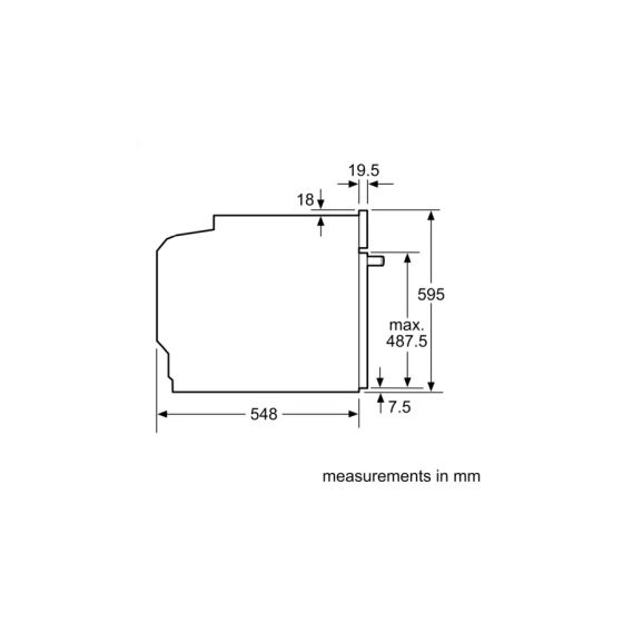 بوش فرن 60 سم 70 لتر بلت ان كهرباء استانلس ستيل HBG635BS1 - الصورة 9